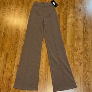 Fashion Nova Women's Tan Wide-Leg Pants